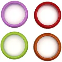 TAUOH Zwiebelaufbewahrung und Avocado-Saver, Set Aus 4 Doppelseitigen Silikon-Obstbehältern für Den Kühlschrank, Tomatenhalter, Zitronen