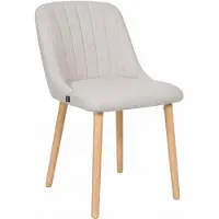CLP Esszimmerstuhl Arie Stoffbezug mit Rückenlehne bis 150 kg belastbar beige