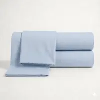 THE WHITE STONE Bettwäsche 1 Platz - DER WEISSE STEIN - Percale 200 TC - 100% Baumwolle - Spannbettlaken 130x200 cm - Glänzendes Weiß