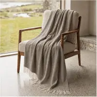 THE WHITE STONE Innentuch - DER WEISSE STEIN - Wohnen 130x170 cm - Taupe - 75% Baumwolle - 230 g/m²