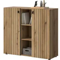 Inn.Furn FLURKOMMODE Evoke Eiche 106 cm, Schuhschrank mit eingefräster Rillenoptik