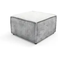 Masseno POLSTERHOCKER TESSO Modern Sitzhocker, Fußhocker Grau