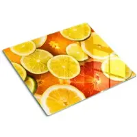 Tulup GLASPLATTE 60x52 cm Zitrusfrüchte