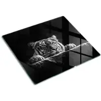 Tulup GLASPLATTE 60x52 cm Tiger