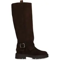 No Stress Dunkelbraune Veloursleder-Stiefel | Größe 39