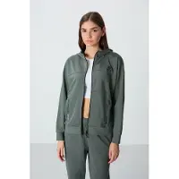 Tommy Life Damen Kapuzen-Zip-Pullover- und Hosen-Set