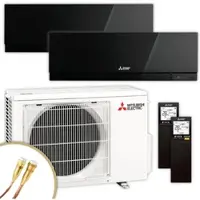 Mitsubishi Multisplit Klimaanlage | MSZ-EF | 2,5 + 3,5 kW | Black | Quick-Connect