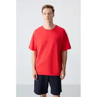 Tommy Life Herren Oversized T-Shirt und Shorts Set aus Baumwollmischung
