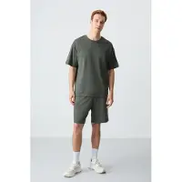 Tommy Life Herren Übergröße Baumwollmischung T-Shirt und Shorts Set