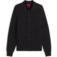 HUGO Cardigan aus Schurwoll-Mix mit Hemdkragen Grösse S