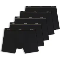 BOSS Fünfer-Pack eng anliegende Boxershorts aus Stretch-Baumwolle mit Logo-Bund Grösse XXL
