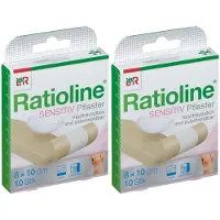 Ratioline sensitive Wundschnellverband 8 cmx1 m 2x 2x1 St Pflaster