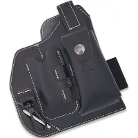 MKM Knives MKM EDC Belt Organizer Sheath MK BOLS-1BK Black Leather, Gürteletui