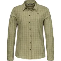 Schöffel Outdoorbluse SCHÖFFEL "Blouse Style Energio WMN", Damen, Gr. 42, 6715, grün, Oberstoff: 78% Polyester, 22% Nylon, Basic, V-Ausschnitt, Blusen Outdoorbluse