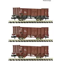 Fleischmann 6660156 N 3-tlg. Set: Offene Güterwagen, DR