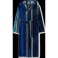 Missoni Bademantel Giacomo Hooded Blue-S
