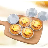 Markenlos Wiederverwendbare Aluminium-Tarteformen für Obsttartes in Silber