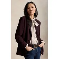 Ralph Lauren für Damen. 211B17223001 Lila Blazer aus Wollkrepp (40), Lässig, Flieder, Wolle, Klassisch