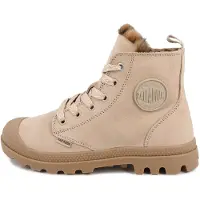 Palladium Winterboots "PAMPA HI ZIP WL WILD", Damen, Gr. 41,5, wärmend, beige (warm sand), Leder, Schuhe Winterboots, Winterschuhe, Winterstiefel, Snowboots, gefüttert