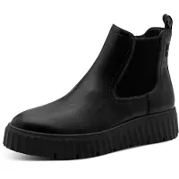 Tamaris Chelseaboots , Damen, Gr. 39, schwarz, Lederimitat, Schuhe Chelseaboots, Plateau, Stiefelette mit praktischem Innenreißverschluss