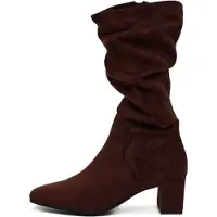 Caprice Damen Stiefel mit modischer Raffung und Blockabsatz 9-25303-47, Größe:38 EU, Farbe:Braun