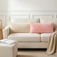 vidaXL Kissenbezug 6 stk. HEERLEN Rosa 40 x 80 cm Faux Kaninchenfell