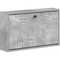 vidaXL Wandmontierter Schuhschrank ALKMAAR 71 x 17 x 43 cm Betongrau