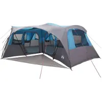 vidaXL Familienzelt mit Regenschutz wasserdicht 6 Personen Blau