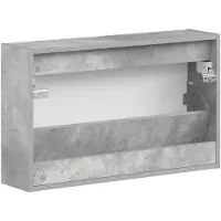 vidaXL Wandmontierter Schuhschrank ZWOLLE 71 x 17 x 43 cm Betongrau