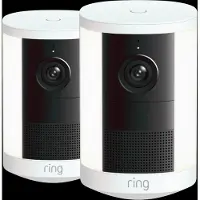 Ring Spotlight Kamera 2. Generation Stecker Weiß Doppelpack