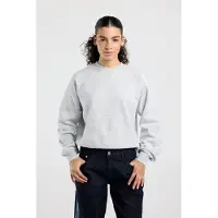 America Today Sanny Light Grey Melange Größe: XS | Longsleeves Outlet | Damen | Grau