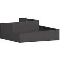 Helloshop26 - Moderner Gartenpflanzkasten 100 x 100 x 50 cm robuster Industriestil schwarzer Stahl