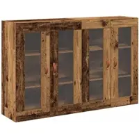 Helloshop26 - Set aus 2 modernen Wandschränken 69,5 x 34 x 90 cm aus Holzwerkstoff Antik-Holzoptik