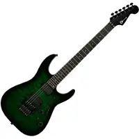Charvel Pro-Mod Plus Dinky DK24 HH FR QM EB Ebony Griffbrett Smaragdgrün im Tarnlook