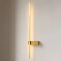 LINDBY Wandlampe Natsumi , messing / gold, für Wohn- / Esszimmer, Aluminium, Modern, Wandleuchte, Wandlampe Innen