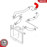 ESEN SKV 24SKV675 Turbo Ladeluftschlauch für VOLVO V40 Kombi (645) S40 I (644)