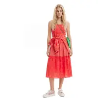Desigual Kleid für den Alltag Ely 23SWVW20 Rot Regular Fit