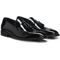 BOSS Quasten-Loafer aus Lack-Kunstleder Grösse 45