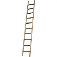Proregal Tankleiter Germany | 17 Sprossen | 4,96m Länge | Ohne Traverse | Braun, unbehandelt | Tankwagenleiter Holzleiter