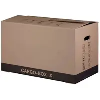 Proregal Mega Deal 150x Cargobox L LxBxH 637x340x360mm mit Steckboden & Grifflöchern Braun Faltkarton Umzugskarton
