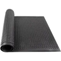 Karat Arbeitsmatte Bubble Naturgummi Anti-Ermüdungsmatte 90 x 500 cm Schwarz