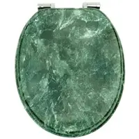 SINOBATH WC-Sitz Oval mit Softclosing Grün Marmoroptik