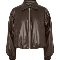 Pieces Pclara Gefütterte Beschichtete Bomberjacke | Braun | L
