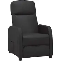 Syfax Relaxsessel Schwarz Kunstleder