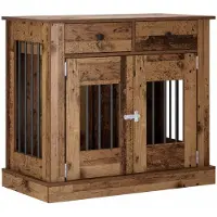 vidaXL Hundekäfigmöbel Altholz 90 x 47,5 x 80 cm Holzwerkstoff