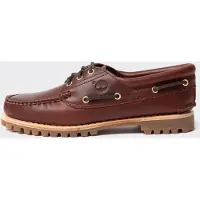 Timberland für Damen. TB0A19VAD571 Authentic Bootsschuhe aus braunem Leder (37.5 W), Wohnung, Schnürsenkel, Lässig, Klassisch