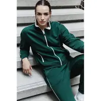 Tommy Life Oversized Sweatshirt und Hose mit Reißverschlusskragen Set