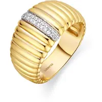 Luxenter Ring aus 925er Sterlingsilber mit Zirkonia, 18 Karat Gold-Finish – Dorane