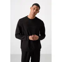 Tommy Life Bedrucktes Fleece-Sweatshirt- und Hosen-Set