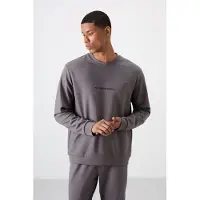 Tommy Life Bedrucktes Fleece-Sweatshirt- und -Hosen-Set